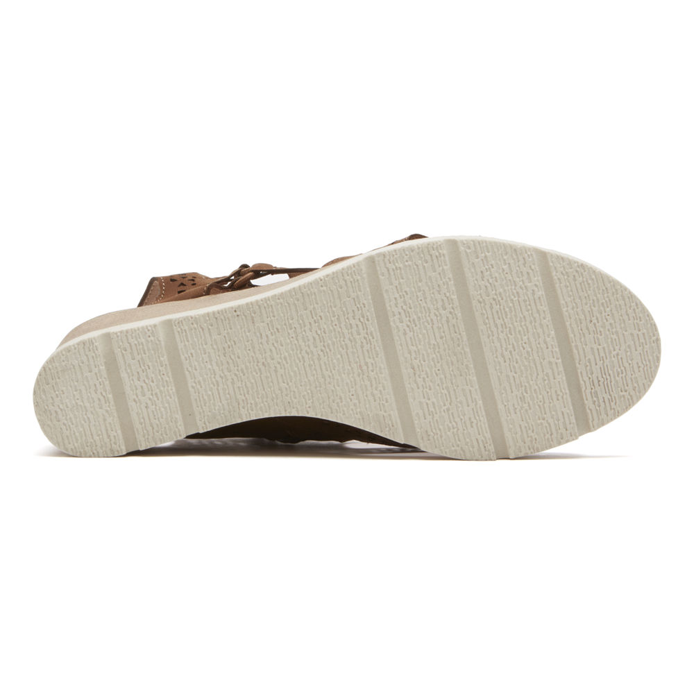 Sandalias Rockport Mujer Mexico - Hadley Bungee Marrom - EQIUZ3450